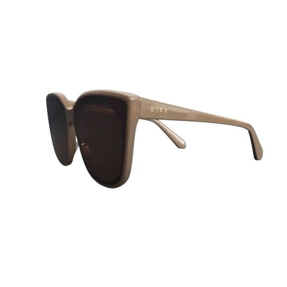 Diff Eyewear Make a Difference Neutral Taupe Chunky Cats Eye Sunglasses NEW Case - Picture 3 of 14